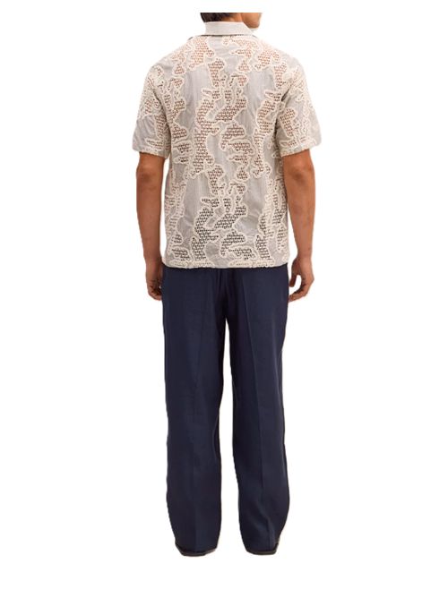 Julio - Embroidery organic cotton shirt NN. 07 NN.07 | 261000005850048880 DEEP TRUFFLE
